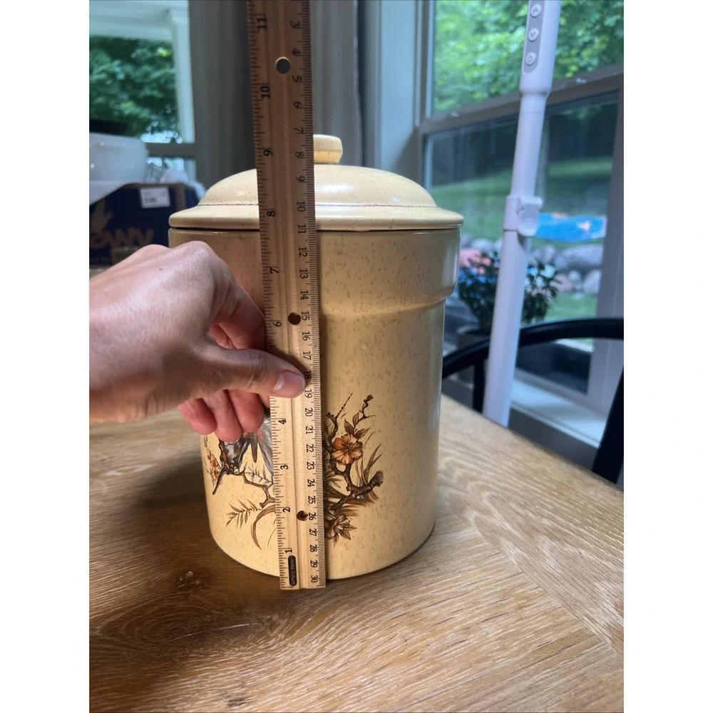 Vintage Treasure Craft Butterfly Canister From 1970s‎ Blue Cottage Core